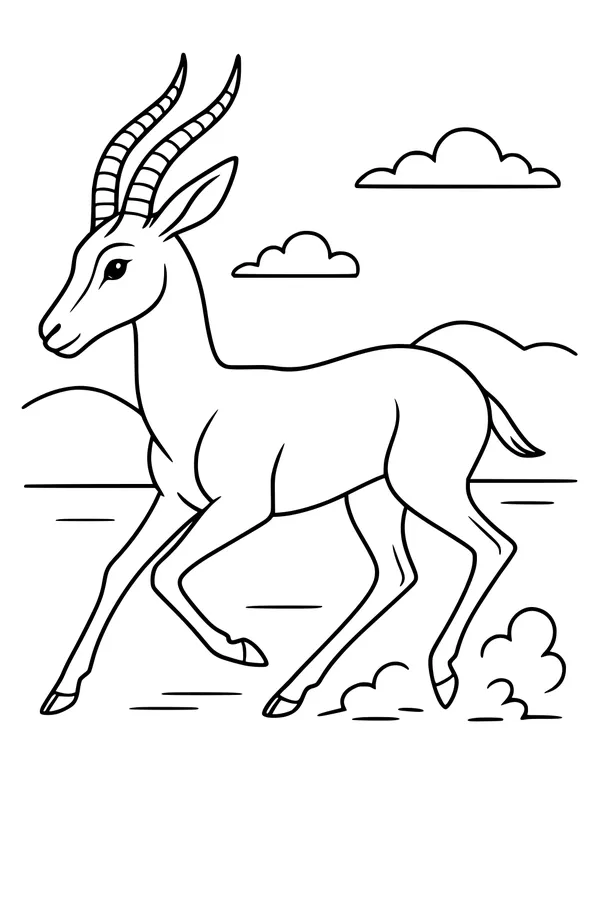 Graceful Gazelle on the Open Plain