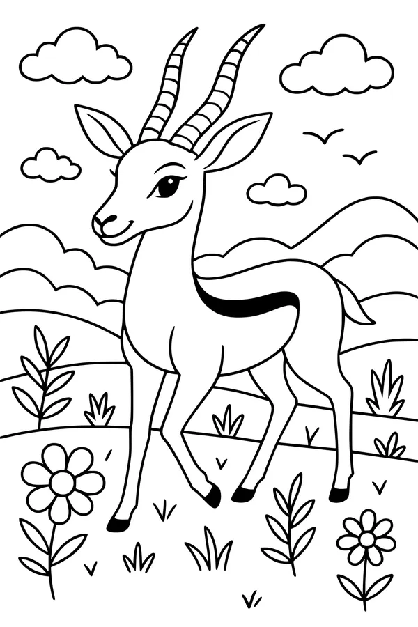Sunny Plains and a Smiling Gazelle