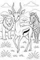 Gazelle with Stripy and King of the Grasslands