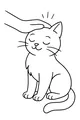 Happy Cat Gets Gentle Head Pats