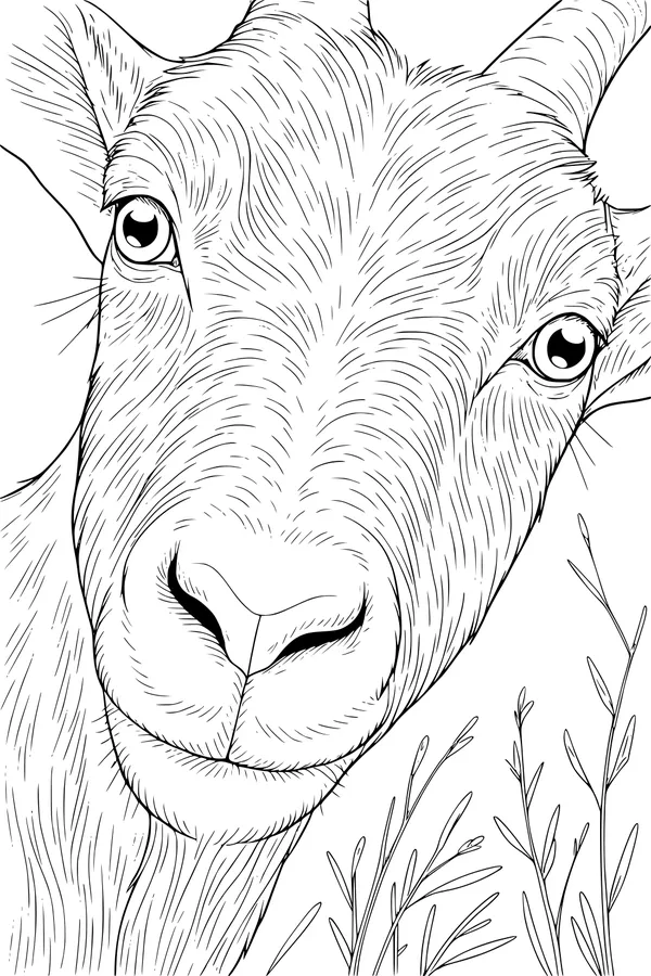 Goat With a Silly Sideways Smile