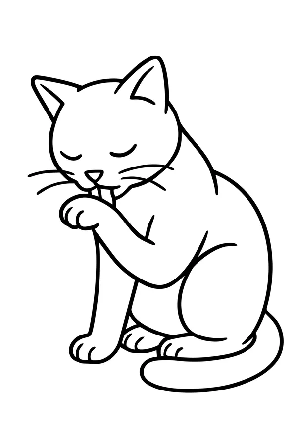 Whiskers’ Quiet Clean-Up Time