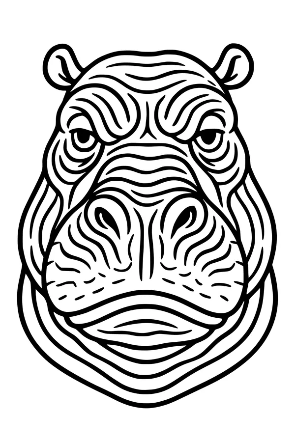 Mr. Hippo and His Wrinkly Smile