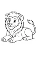 Sunny Savannah Lion Takes a Rest
