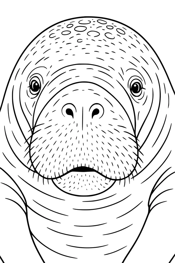 Big Nose Manatee Smiles at You