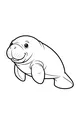 Smiley Manatee Glides By