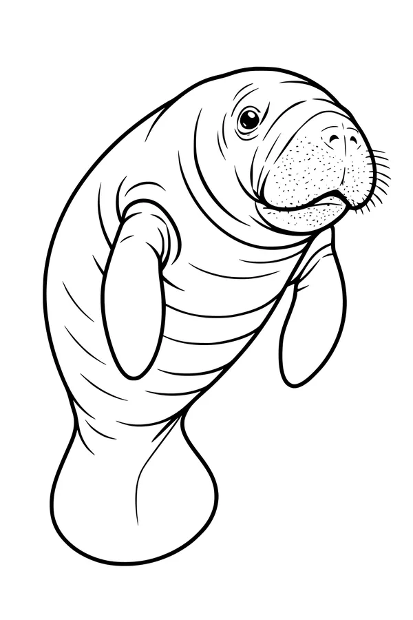 Gentle Manatee Floats By for a Peek