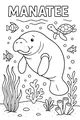 Gentle Manatee Glides Under the Sea