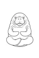 Snuggly Manatee Sitting Still