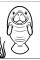 Gentle Manatee in the Wavy Grass