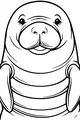 Gentle Manatee Smiles in the Sun