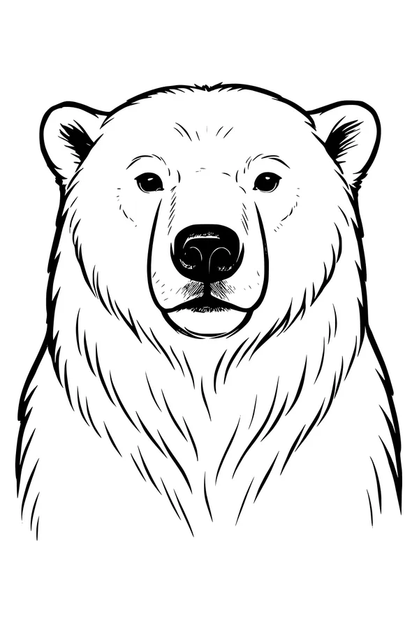 Snowy Stare of the Arctic Bear