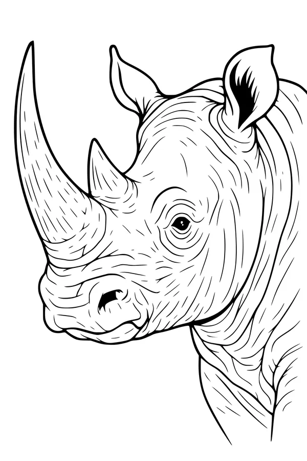 Rhino With a Big, Bold Horn