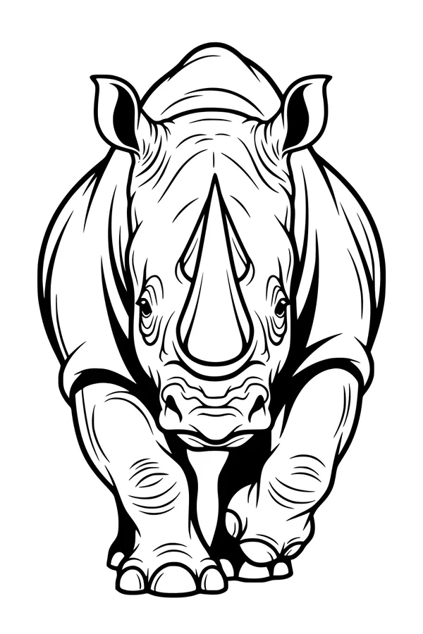 Rhino on a Slow Safari Stroll