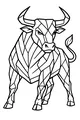 Brave Bull with Shiny Diamond Horns