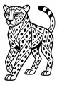 Spotty Cheetah Walking on the Savannah