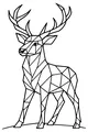 Starlit Forest Geometric Deer