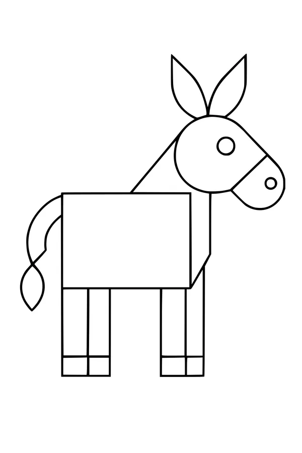 Friendly Donkey Blocks and Shapes