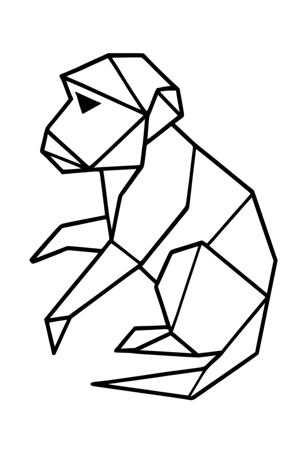Monkey Made of Magic Shapes