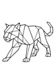 Panther Prowl in Geometric Shapes
