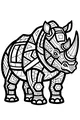 Rhino Marches in Mosaic Armor