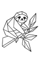Sloth Lounging on Geometric Leaves