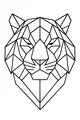 Geometric Tiger in the Tall Grass