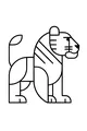 Tiger With Stripes and Swishy Tail