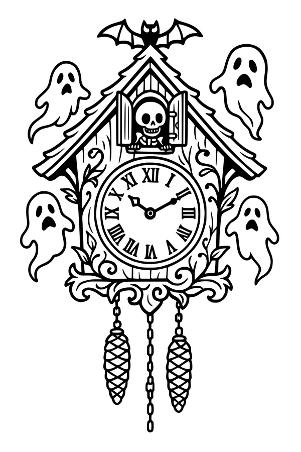 Midnight Ghost Cuckoo Clock