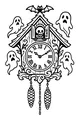 Midnight Ghost Cuckoo Clock
