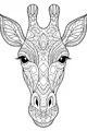 Gentle Giraffe with Swirly Patterns