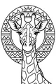Sunny Giraffe With Zigzag Patterns