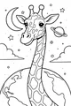 Giraffe’s Nighttime Sky Stroll