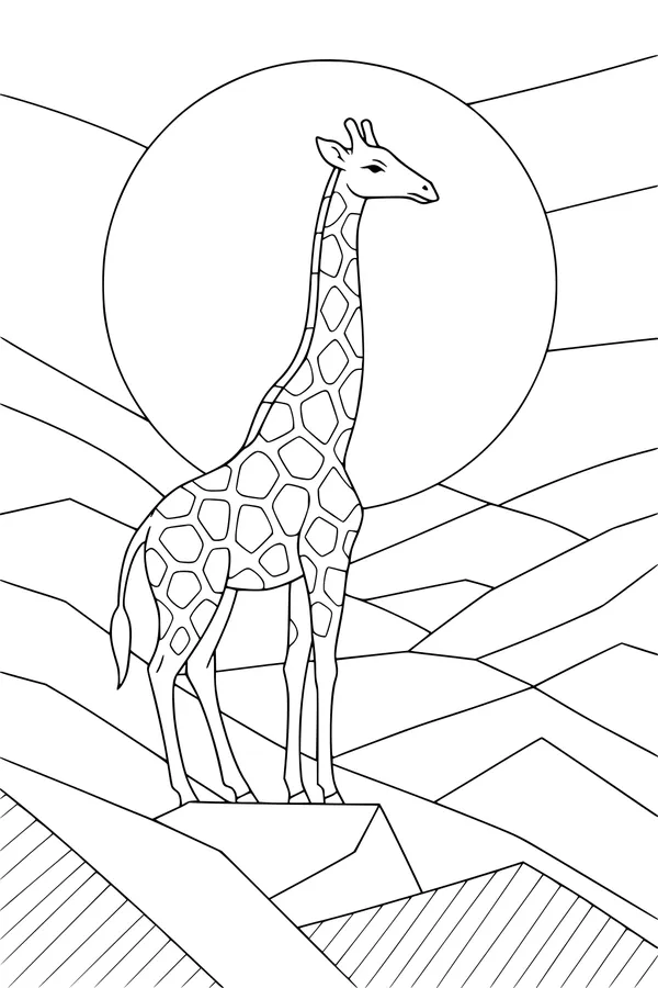 Tall Giraffe in the Morning Sun