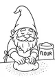 Gnome Baker Kneads the Morning Dough