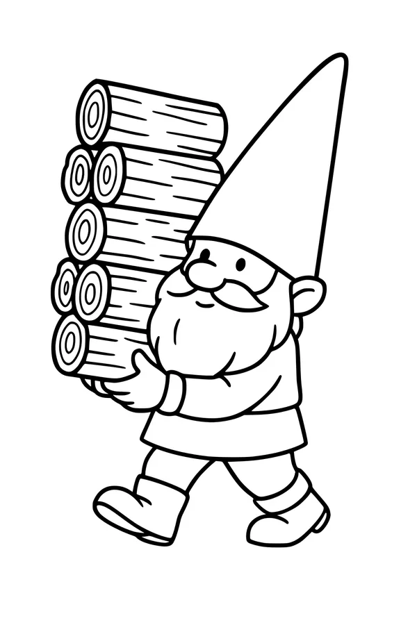 Gnome With a Sturdy Wood Pile