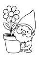 Gnome Hugs His Daisy Pot