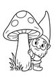 Gnome Peek by the Mushroom
