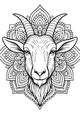 Mandala Majesty: The Calm Goat King