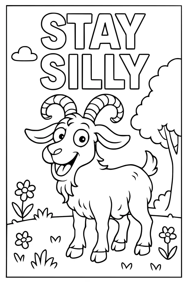 The Happiest Goat on the Meadow