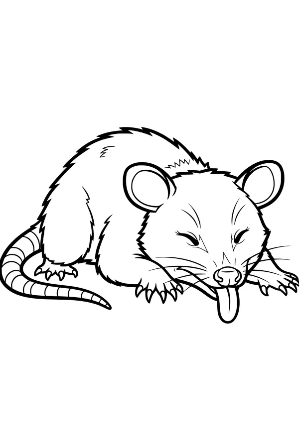The Silly Sleepy Opossum Takes a Rest