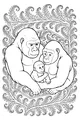 Gorilla Family in the Fern Jungle