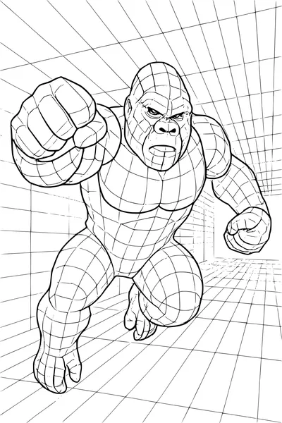 Gorilla’s Mighty Fist in the City Maze