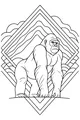 Mighty Gorilla in the Mountain Mist