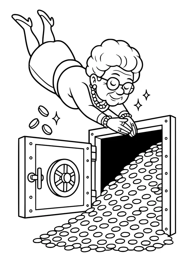 Grandma's Big Coin Vault Splash