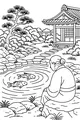 Grandma by the Koi Pond