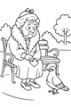 Gran's Park Snack With Patient Pigeon