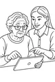 Grandma Learns the Tablet