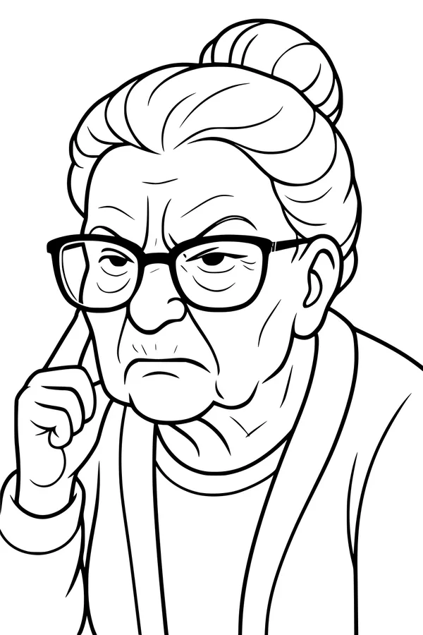 Grandma's Thinking Face