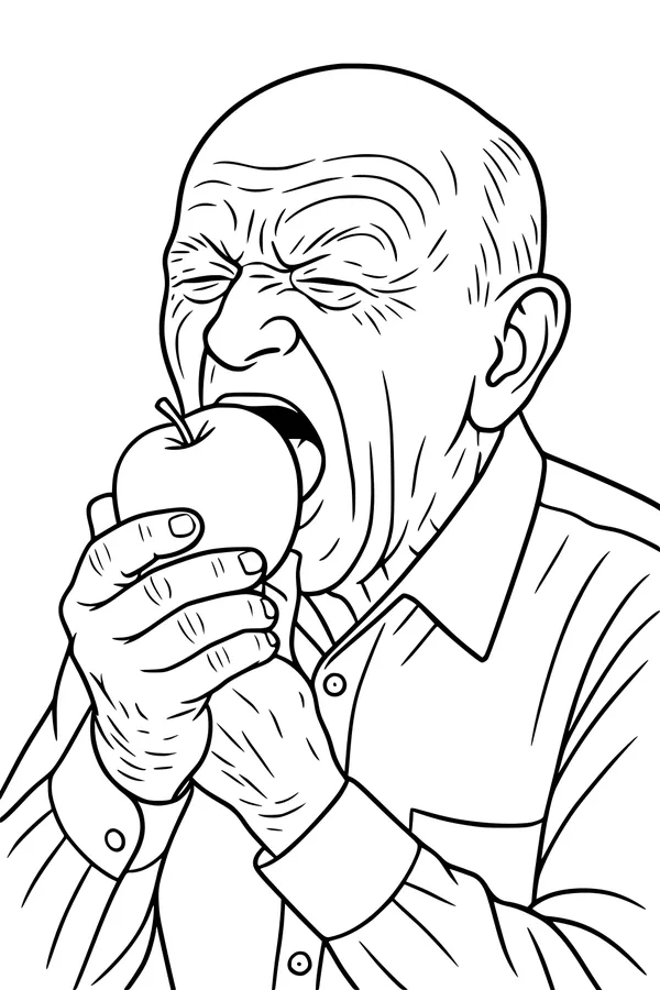 Grandpa's Big Apple Bite